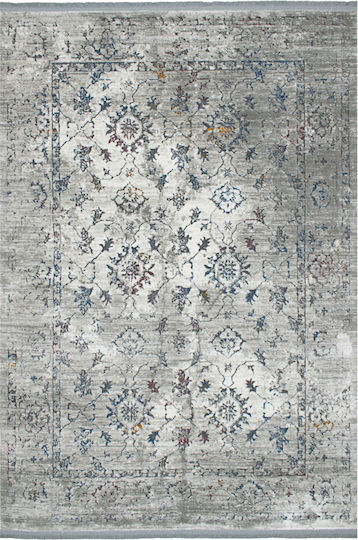 Koulis Carpets 0715B Set Modern Schlafzimmer-Teppichsets Synthetisch,Polyester/Cotton/Leather Regenbogen Gray 74-10-0107 3Stück