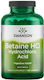 Swanson Betaine HCL Hydrochloric Acid Special Food Supplement 250 Vegetable Capsules