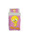 Beauty Home Σετ Σεντόνια Μονά Βαμβακερά Tweety Ροζ 165x250cm 3τμχ