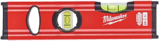 Milwaukee Slim Plastic Spirit Level Magnetic 20cm with 2 Eyes