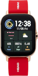 Head Los Angeles 37mm Smartwatch with Heart Rate Monitor (Red)