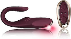 Rocks Off Two-Vibe Flexible Vibrator for Couples with Remote Control Red