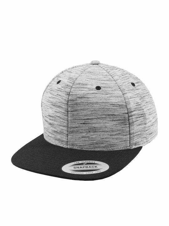6089SC Men's Snapback Cap Black/Grey