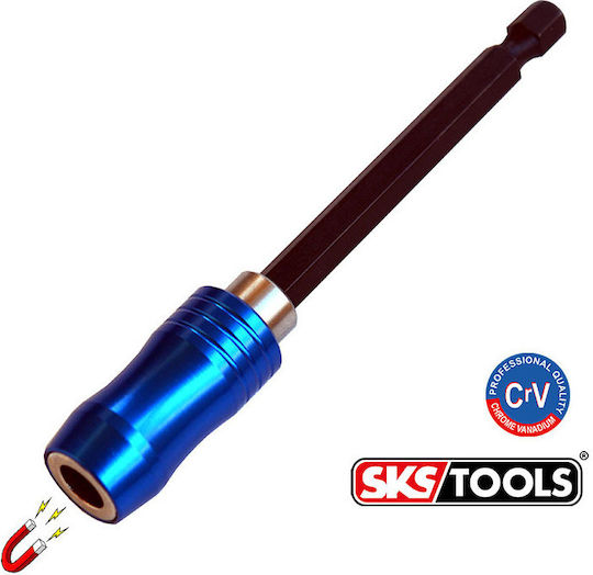SKS Tools Adapter with Socket 1/4'' and Output Bit Holder 100mm