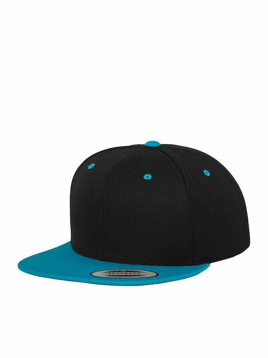 Yupoong 6089MT Snapback Cap Black/Teal