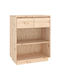 Shelving Unit Floor Beige 60x34x75cm