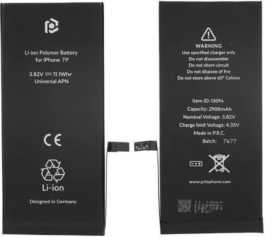 Prio Συμβατή Μπαταρία Αντικατάστασης 2900mAh για iPhone 7 Plus