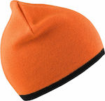 Result Knitted Reversible Beanie Cap Orange / B...