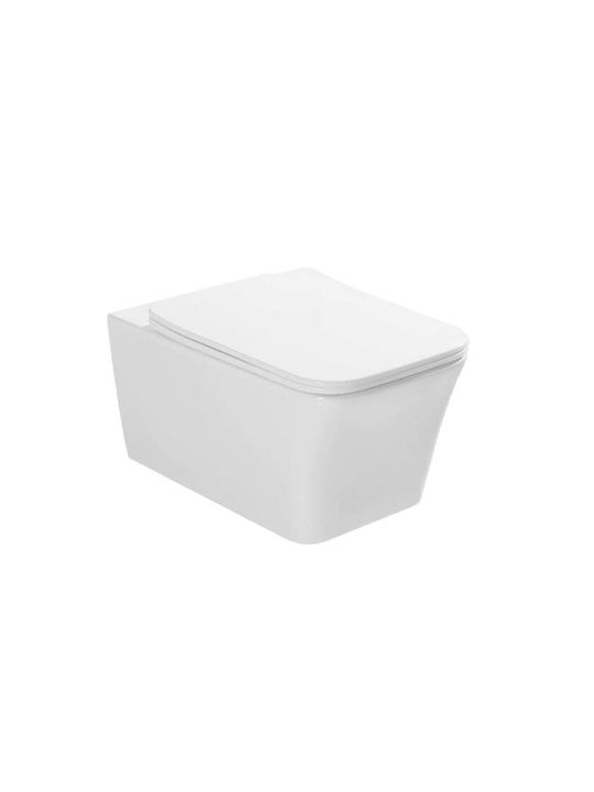 Sparke Bloomy-01 Wandhängende Toilette mit Schlank Deckel Sanftes Schließen Weiße Sparke Bloomy-01 Wandhängende Toilette mit Schlank Deckel Sanftes Schließen Weiße