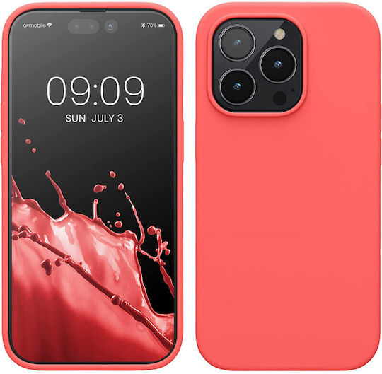 KWmobile Back Cover Σιλικόνης Neon Coral (iPhone 14 Pro)