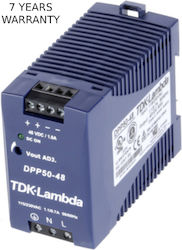 TDK-Lambda Τροφοδοτικό Ράγας με Έξοδο 48V και Ισχύ 50W