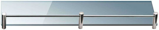 Karag Bathroom Shelf Wall Mounted Glass Shelf 60x11x4cm Silver