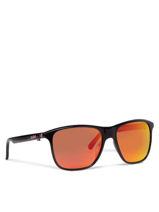 Red Bull Spect Eyewear Reach Men's Sunglasses with Black Acetate Frame and Red Mirrored Lenses 001P