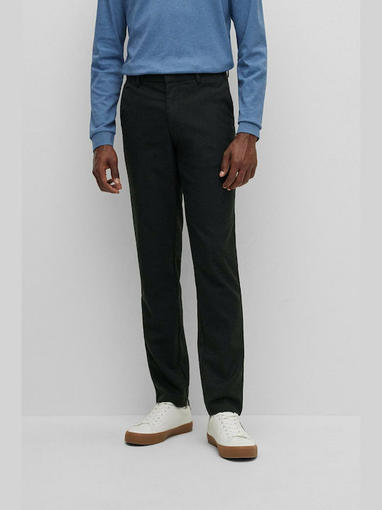 Hugo Boss Ανδρικό Παντελόνι Chino σε Slim Εφαρμογή Μαύρο