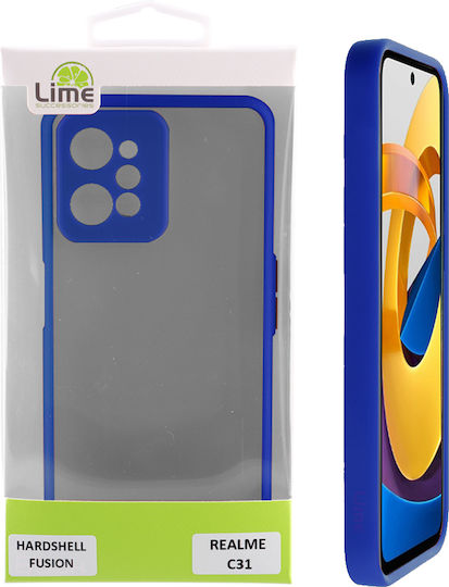 Lime Hardshell Camera Guard Задна корица Пластмаса / Силикон Blue with Yellow Keys ( Realme C31)