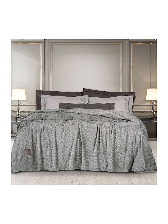 Greenwich Polo Club 2496 Κουβέρτα Fleece Μονή 160x220εκ. Γκρι