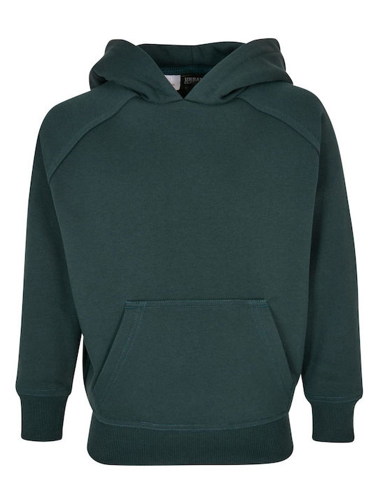 Kinder-Sweatshirt mit Kapuze und Taschen Grün UCK014