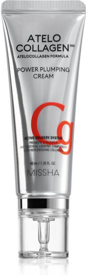 Missha Atelo Collagen 500 Power Cremă Plumping Hidratantă și Anti-îmbătrânire de Zi pentru Față cu Colagen 40ml
