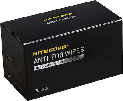 NiteCore Anti-Fog Wipe Πανάκι Καθαρισμού Γυαλιών Αντιθαμβωτικό 30τμχ