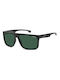 Carrera Men's Sunglasses with Black Plastic Frame and Green Polarized Lens 011/S 003UC