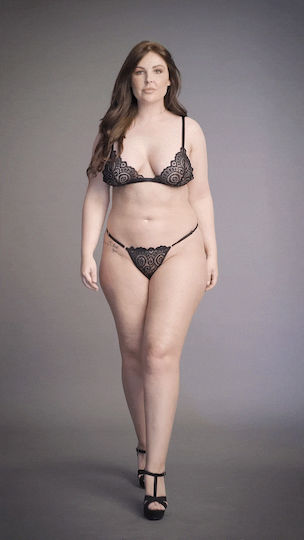 Le Désir Sexy Σετ Εσωρούχων με Δαντέλα Black Plus Size