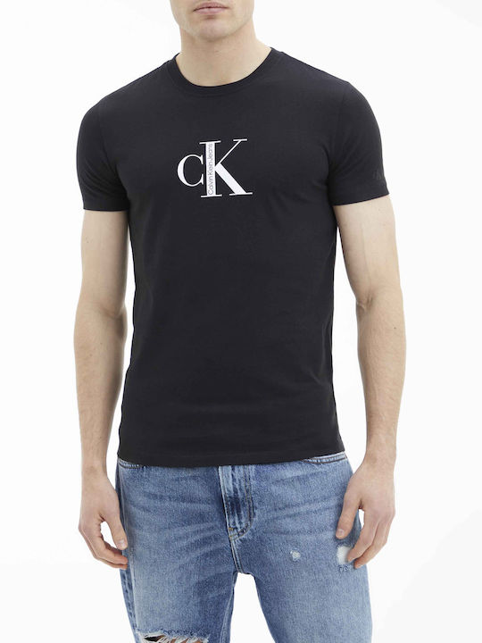Calvin Klein Ανδρικό T-shirt Μαύρο με Στάμπα