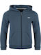 Fleece Kids Sweatshirt Cardigan Navy Blue