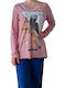 COTTON TOP CASUAL TOP MISS PINK