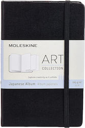 Moleskine Japanese Album Caiet 60 Foi cu Pagini Albe Negru