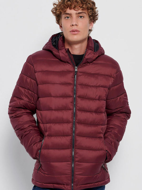 Funky Buddha Winter Jacket Puffer Wine