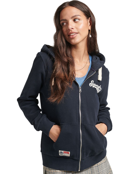 Superdry Script College Γυναικεία Ζακέτα Φούτερ...