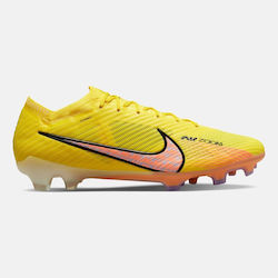 Nike Zoom Mercurial Vapor 15 Elite Low Football Shoes FG with Cleats Yellow Strike / Doll / Coconut Milk / Sunset Glow