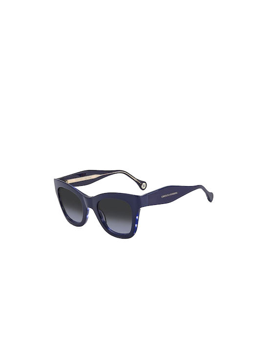 Carolina Herrera Women's Sunglasses with Navy Blue Plastic Frame and Gray Gradient Lens CH 0015/S PJP/GB