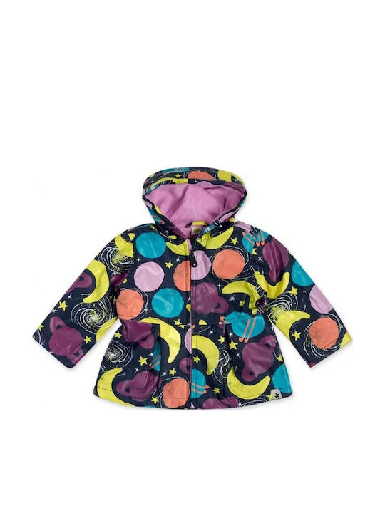 Waterproof Kids' Casual Jacket Short with Hood Multicolour