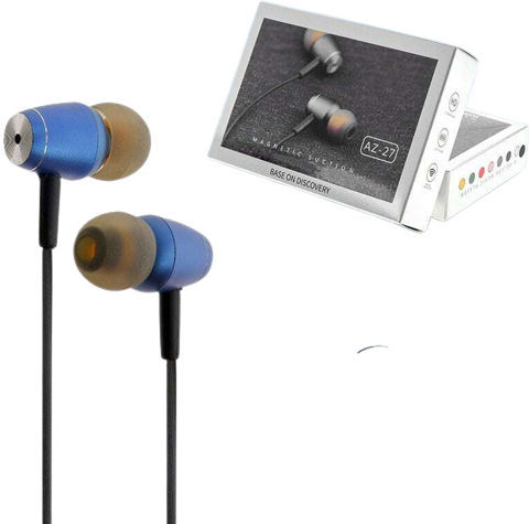 Ακουστικά Ψείρες In Ear AZ-27 Μπλε