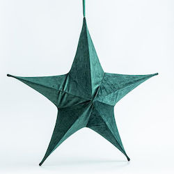 Eurolamp Χριστουγεννιάτικο Διακοσμητικó Κρεμαστό Αστέρι Υφασμάτινο Πράσινο 44x32x80εκ.
