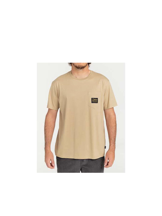 Billabong Ανδρικό T-shirt Μπεζ Μονόχρωμο