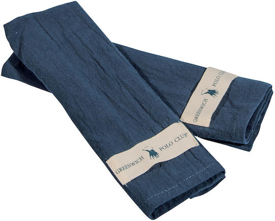 Greenwich Polo Club Handtuch aus 100% Baumwolle in Blau Farbe 30x45cm 2Stück