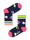 Happy Socks Παιδικές Κάλτσες Μακριές Shooting Star Rib Μπλε