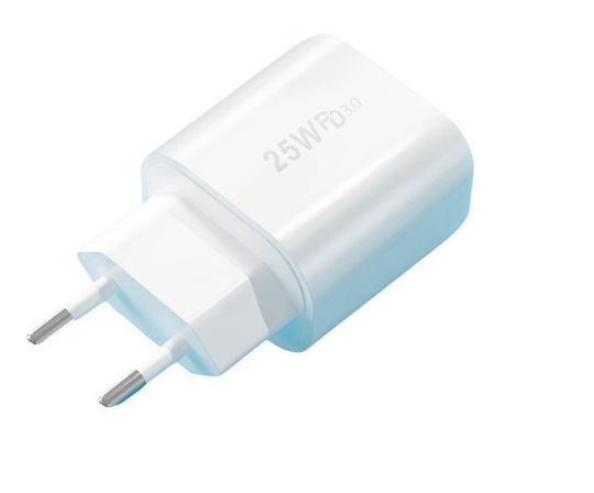 Foneng Încărcător Fără Cablu cu Port USB-C 25W Livrarea energiei Albς (EU40)
