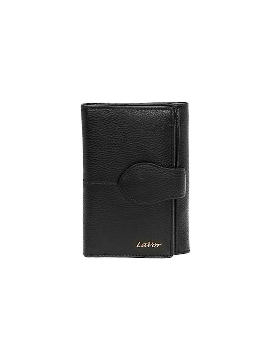 Lavor Small Leather Women's Wallet with RFID Black