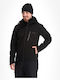 Ravio-M Χειμωνιάτικο Μπουφάν Softshell Αδιάβροχο και Αντιανεμικό Μαύρο