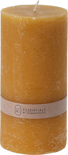 Zaros Decorative Candle Ochre 7x14cm CA347