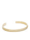 Fossil Linear Texture Women's Bracelet Handcuffs made of Steel Gold Plated
