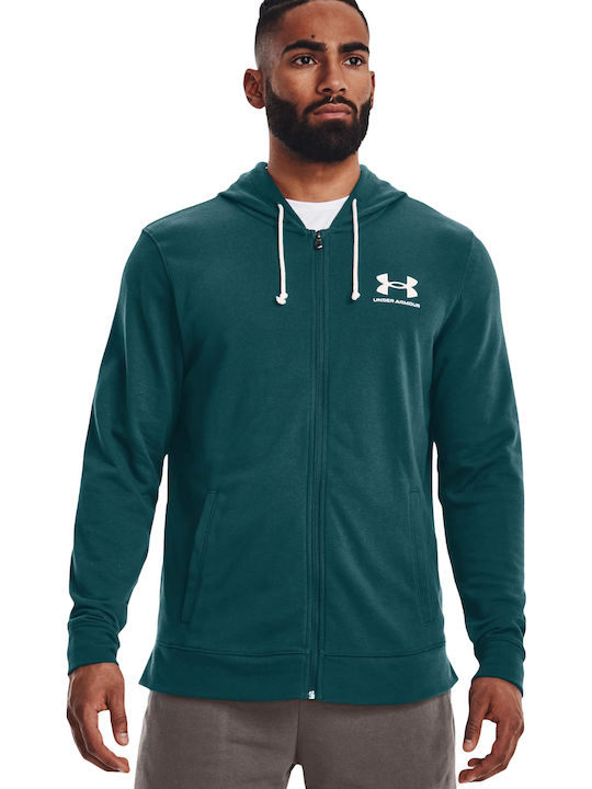 Under Armour Rival Terry Ζακέτα με Κουκούλα Πετρόλ