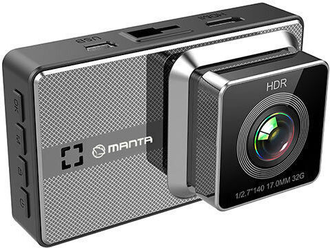 Manta Windshield Car DVR Set with Rear Camera, 3" Display with Clip