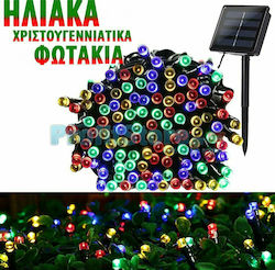 100 Λαμπάκια LED 10μ. RGB Ηλιακά σε Σειρά