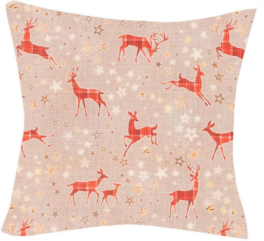 Borea Christmas Decorative Pillow Glory Square Beige 45x45cm