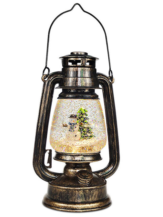 Snowman Christmas Decorative Illuminated Traffic Light with Snowman Battery 15.2x11.5x26cm