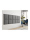 3D Wall Panels Foam With Glue Covered Gray 42x42cm